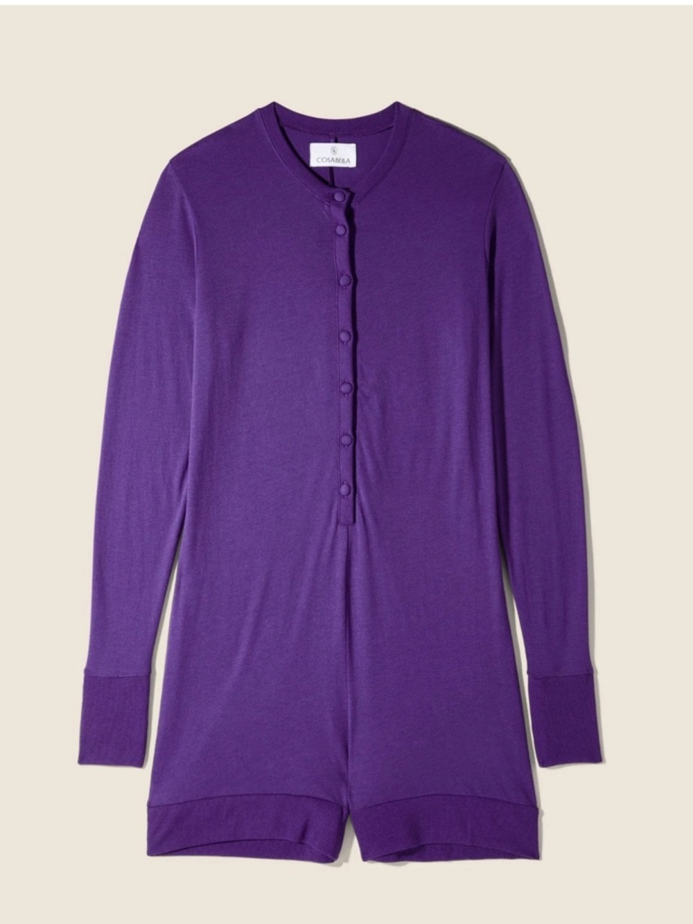 Cosabella Bella Romper PJ Pajamas Sleep Purple Violette Size Large Brand New